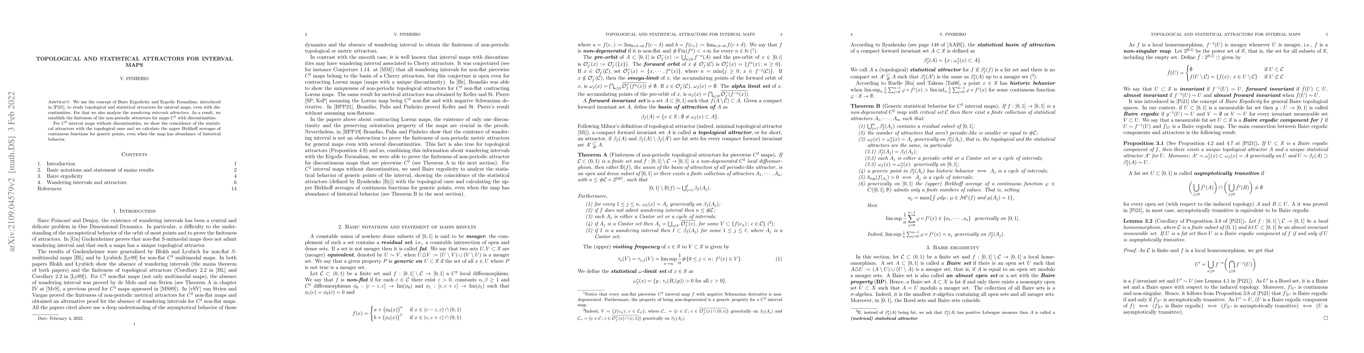 Thumbnail for Topological and statistical attractors for interval maps