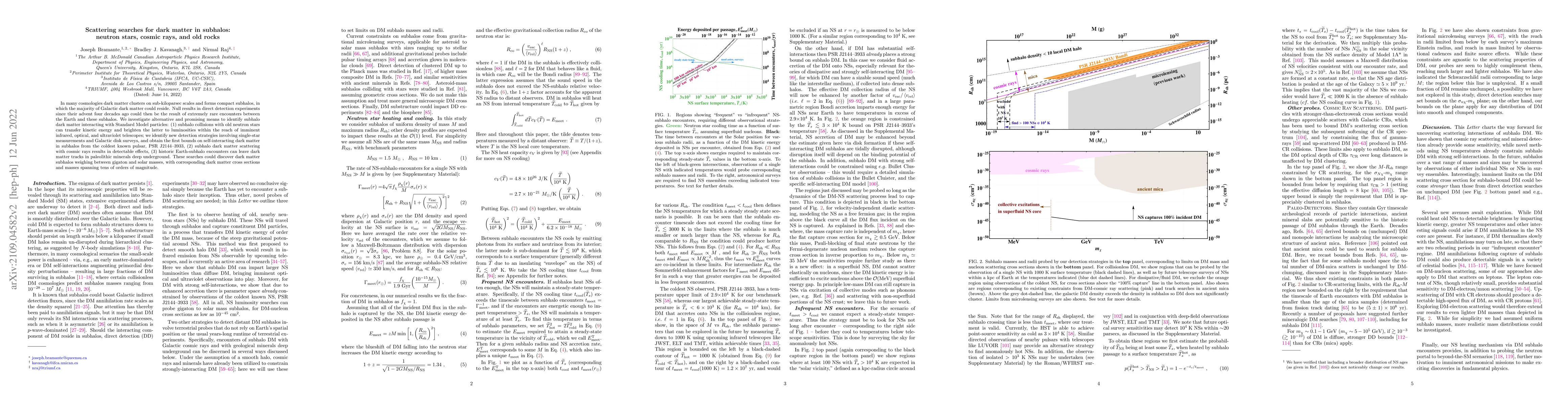 Thumbnail for Scattering searches for dark matter in subhalos: neutron stars, cosmic
  rays, and old rocks