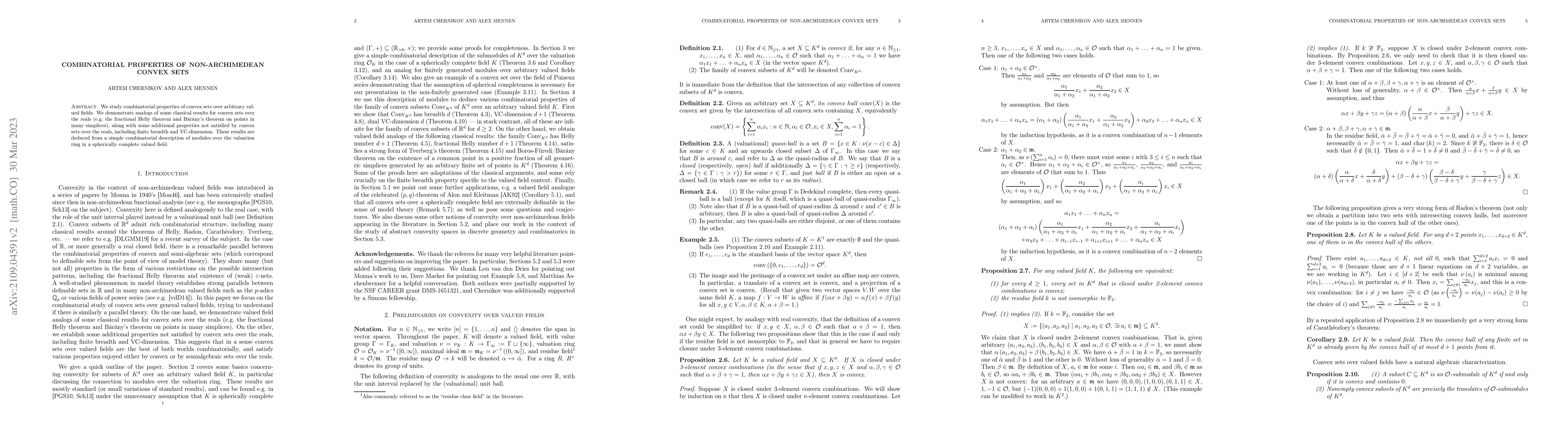 Thumbnail for Combinatorial properties of non-archimedean convex sets