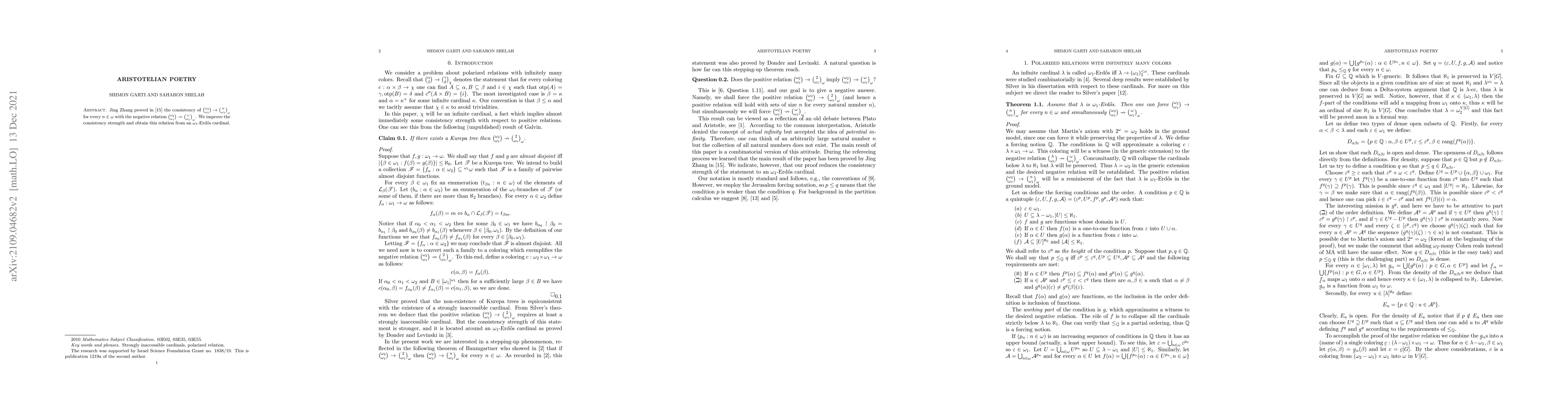 Thumbnail for Aristotelian poetry