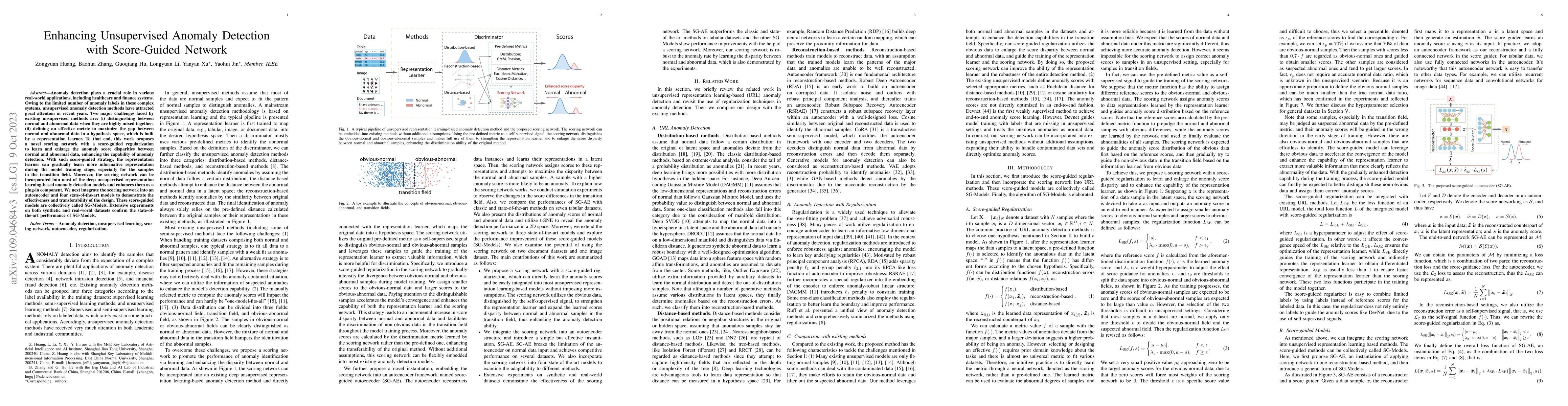 Thumbnail for Enhancing Unsupervised Anomaly Detection with Score-Guided Network