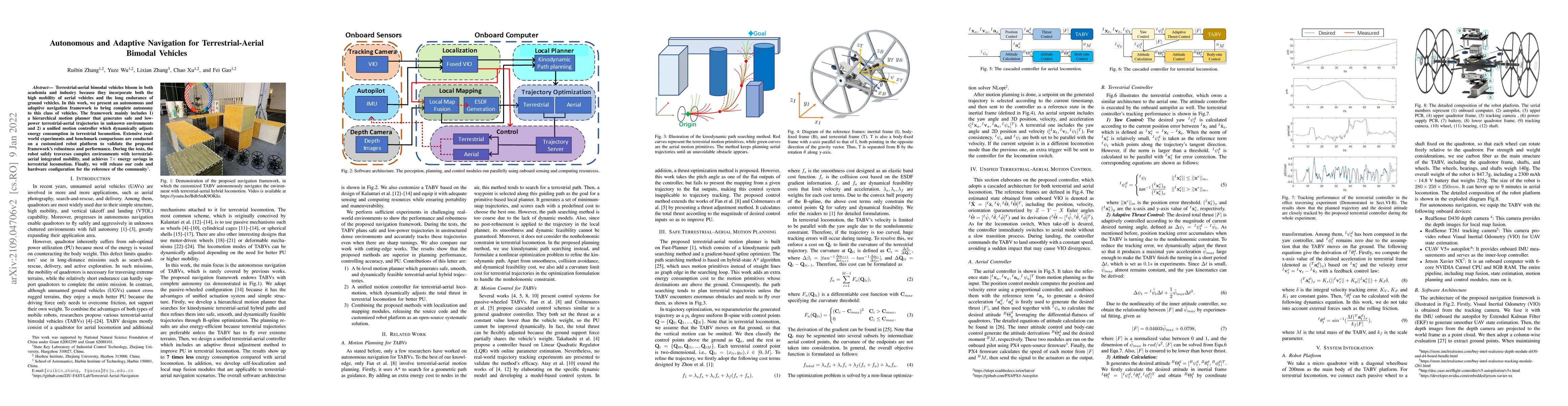 Thumbnail for Autonomous and Adaptive Navigation for Terrestrial-Aerial Bimodal
  Vehicles