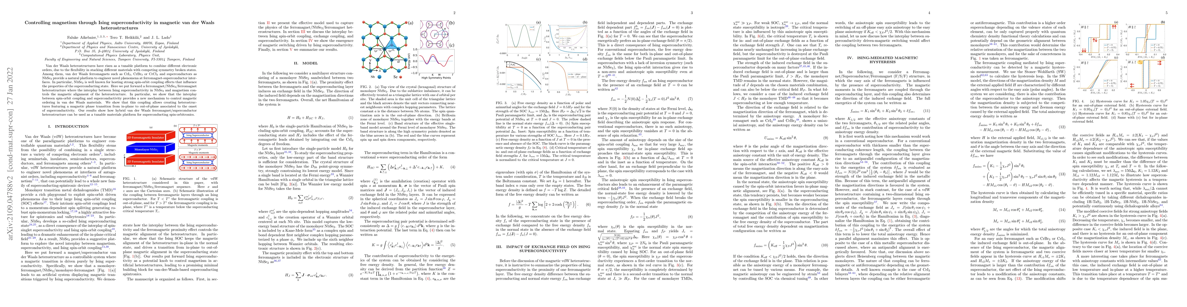 Thumbnail for Controlling magnetism through Ising superconductivity in magnetic van
  der Waals heterostructures