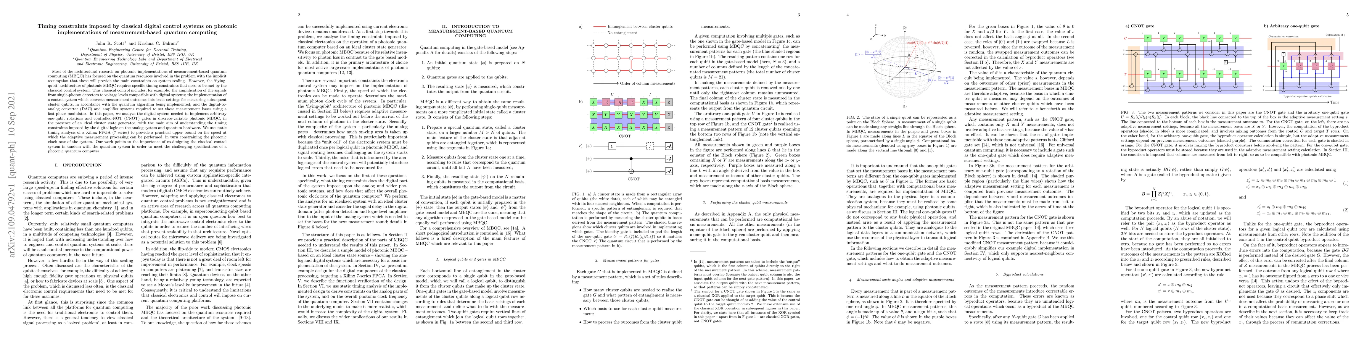 Thumbnail for Timing constraints imposed by classical digital control systems on
  photonic implementations of measurement-based quantum computing