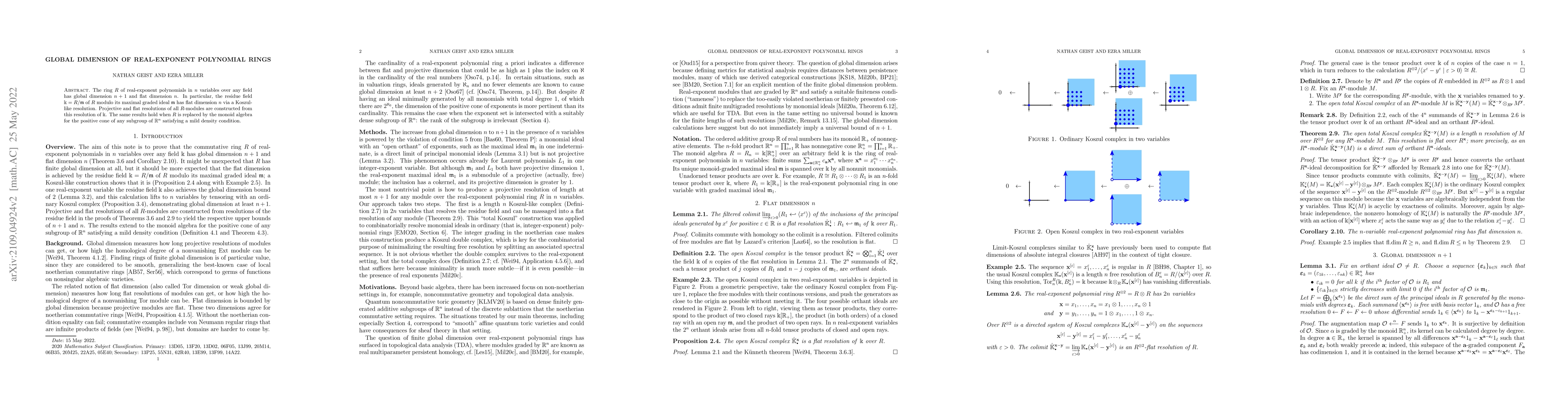 Thumbnail for Global dimension of real-exponent polynomial rings