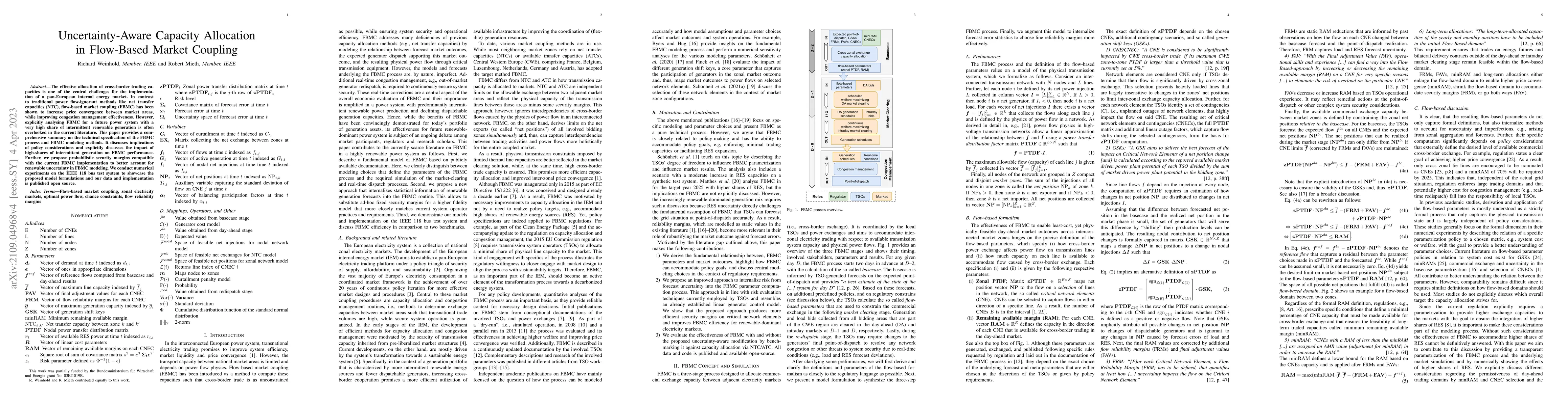 Thumbnail for Uncertainty-Aware Capacity Allocation in Flow-Based Market Coupling
