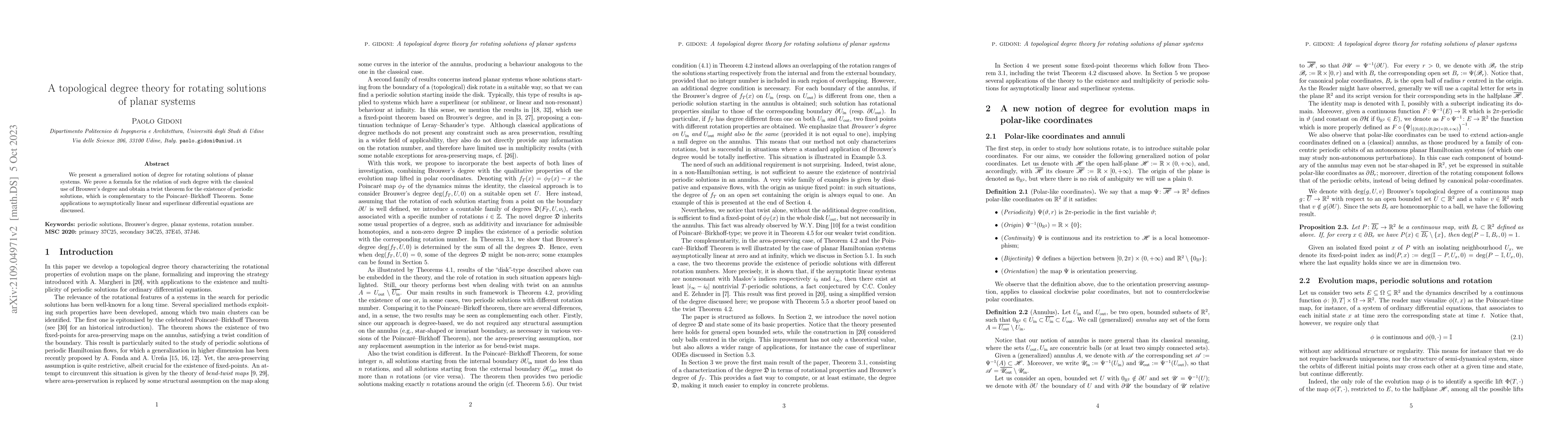 Thumbnail for A topological degree theory for rotating solutions of planar systems