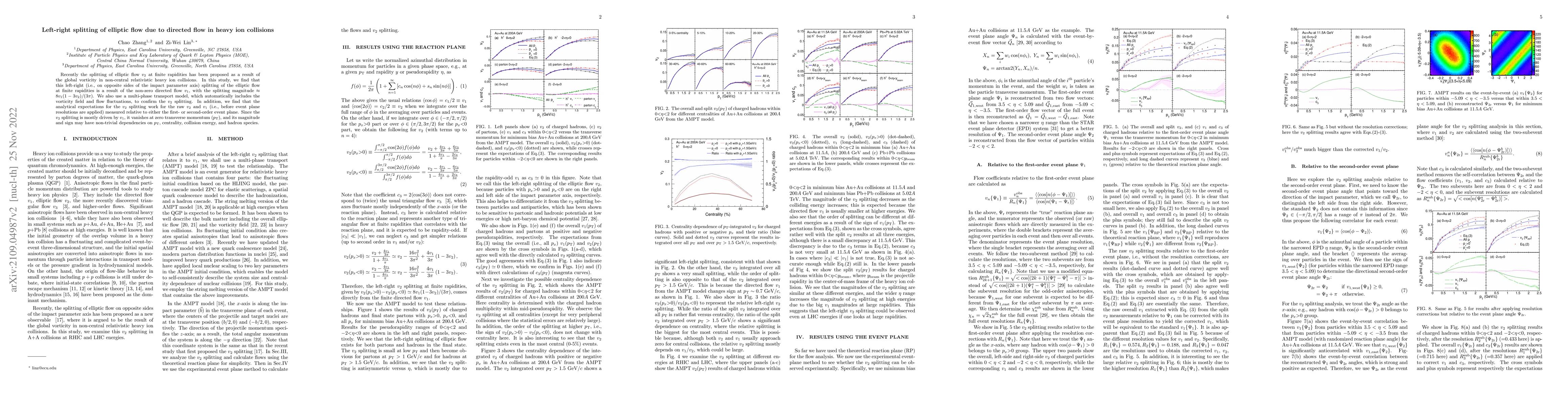 Thumbnail for Left-right splitting of elliptic flow due to directed flow in heavy ion
  collisions