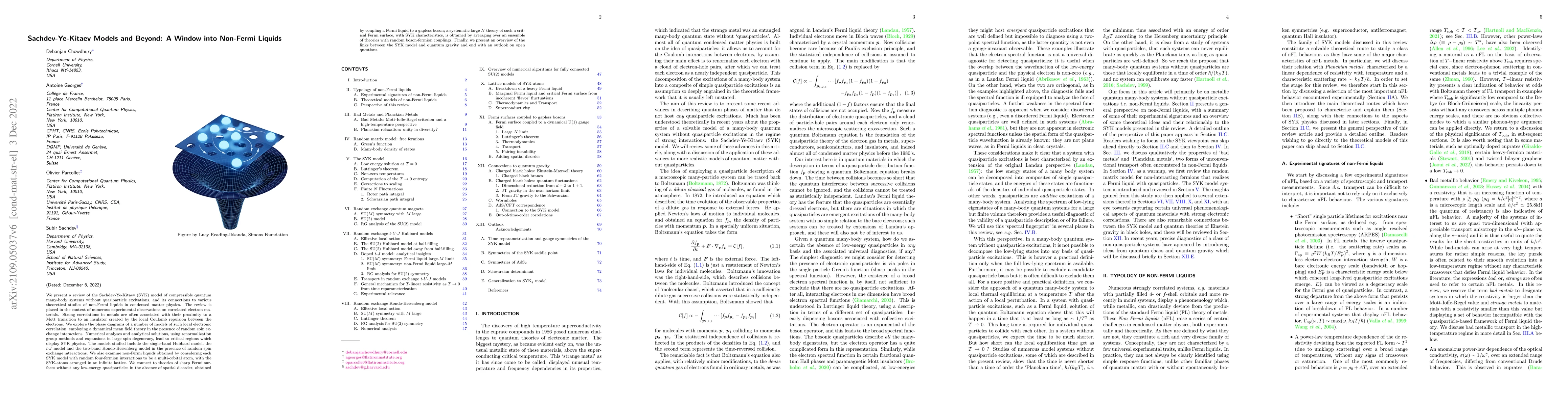 Thumbnail for Sachdev-Ye-Kitaev Models and Beyond: A Window into Non-Fermi Liquids