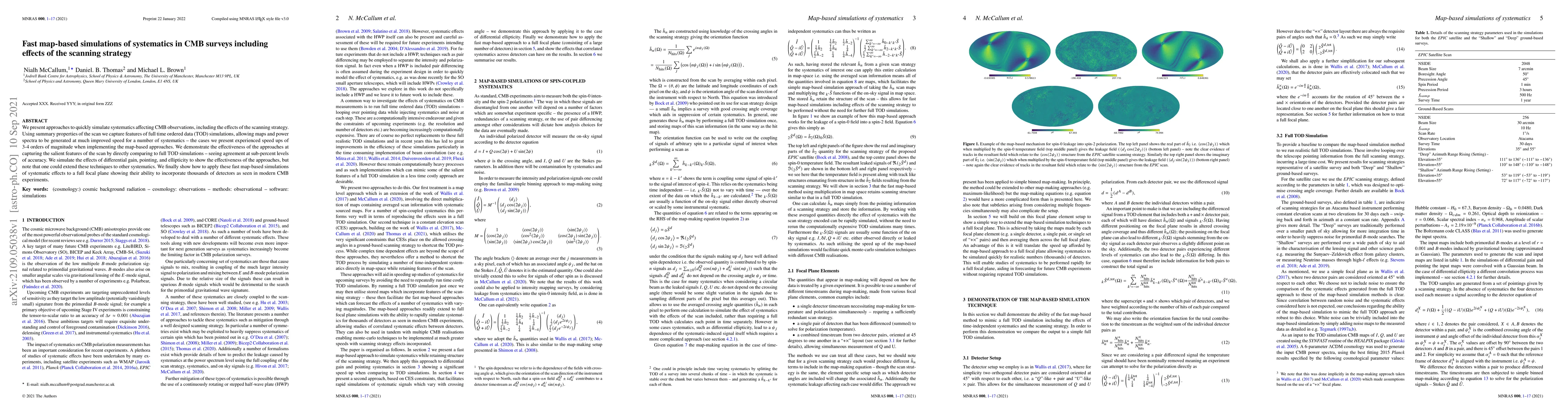 Thumbnail for Fast map-based simulations of systematics in CMB surveys including
  effects of the scanning strategy