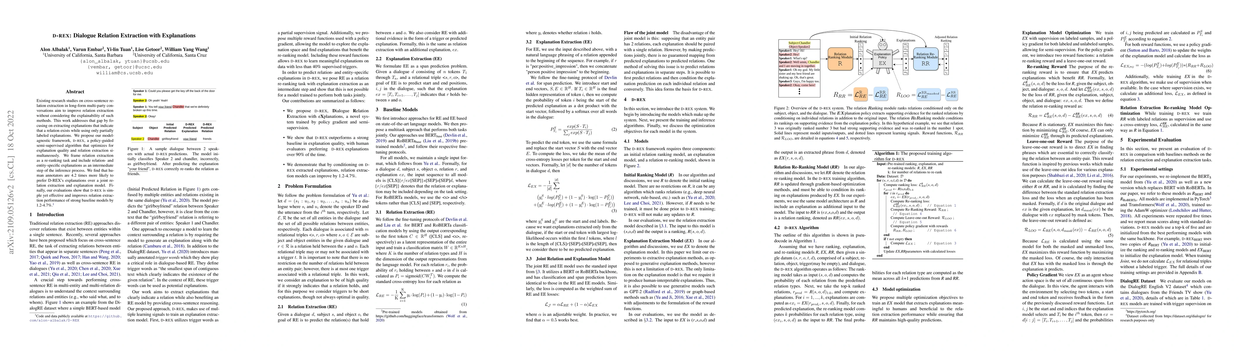Thumbnail for D-REX: Dialogue Relation Extraction with Explanations