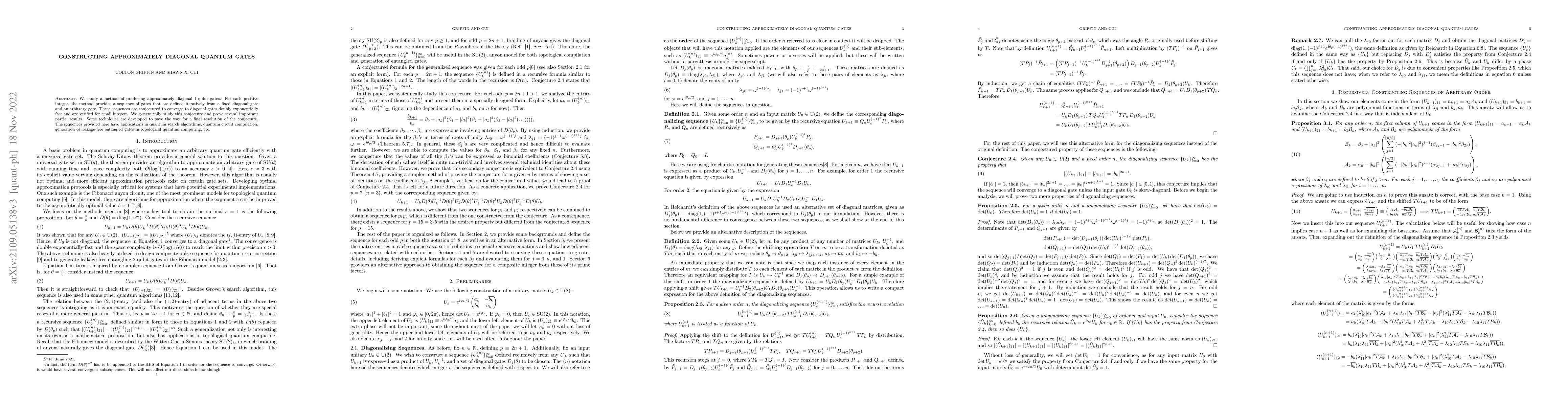 Thumbnail for Constructing Approximately Diagonal Quantum Gates