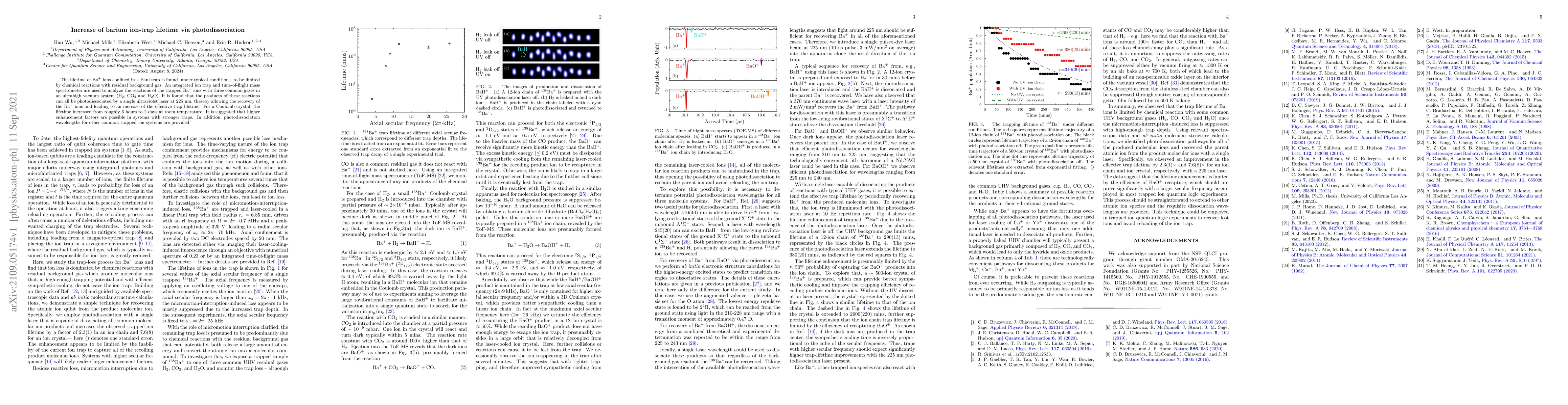 Thumbnail for Increase of barium ion-trap lifetime via photodissociation