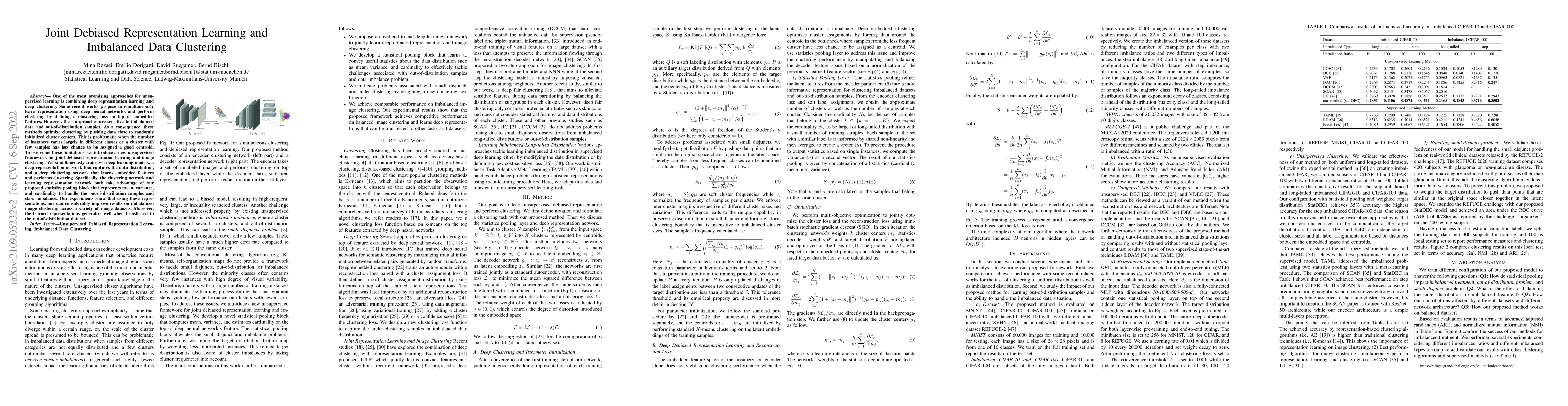 Thumbnail for Joint Debiased Representation Learning and Imbalanced Data Clustering