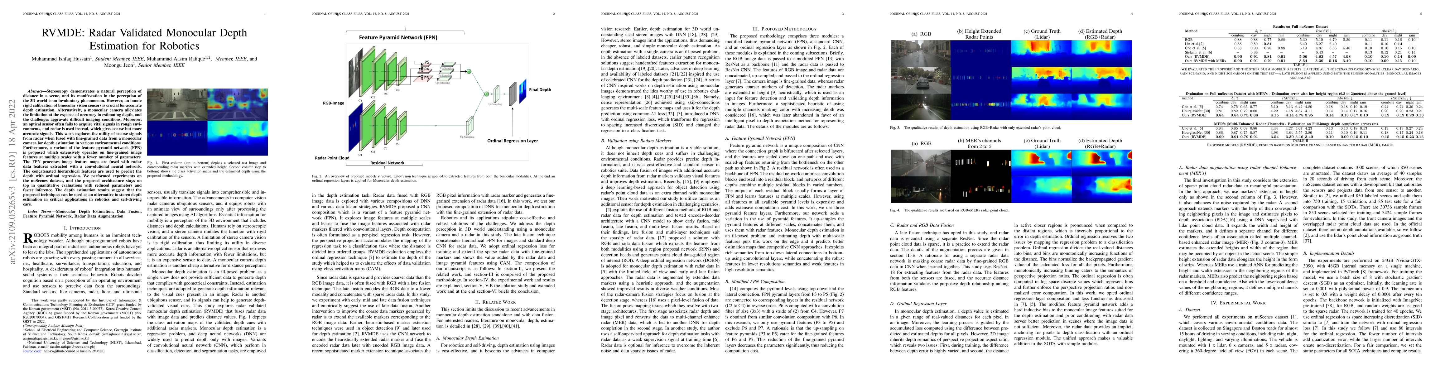 Thumbnail for RVMDE: Radar Validated Monocular Depth Estimation for Robotics