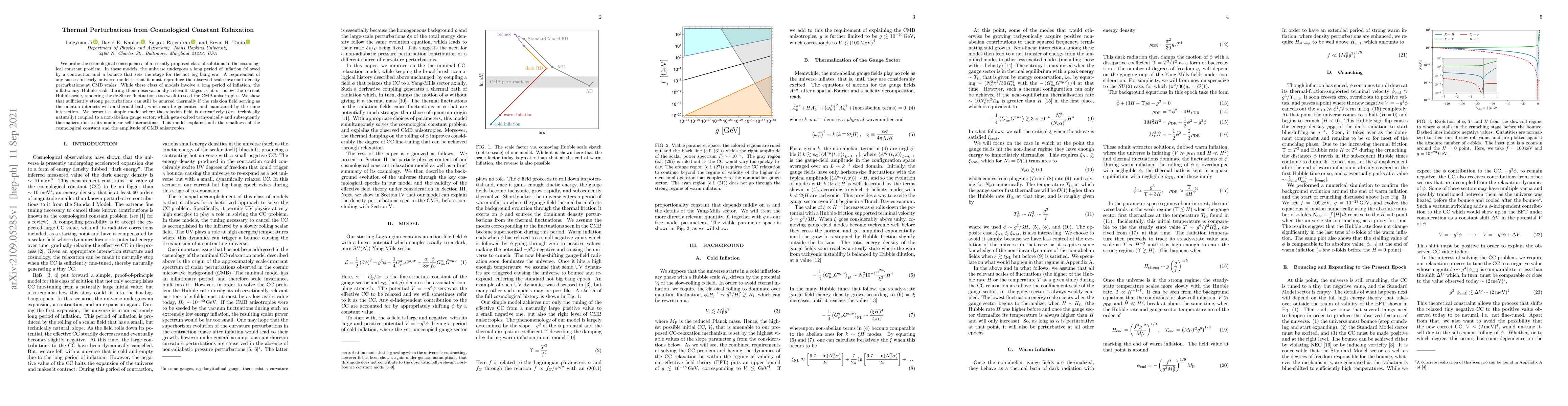 Thumbnail for Thermal Perturbations from Cosmological Constant Relaxation