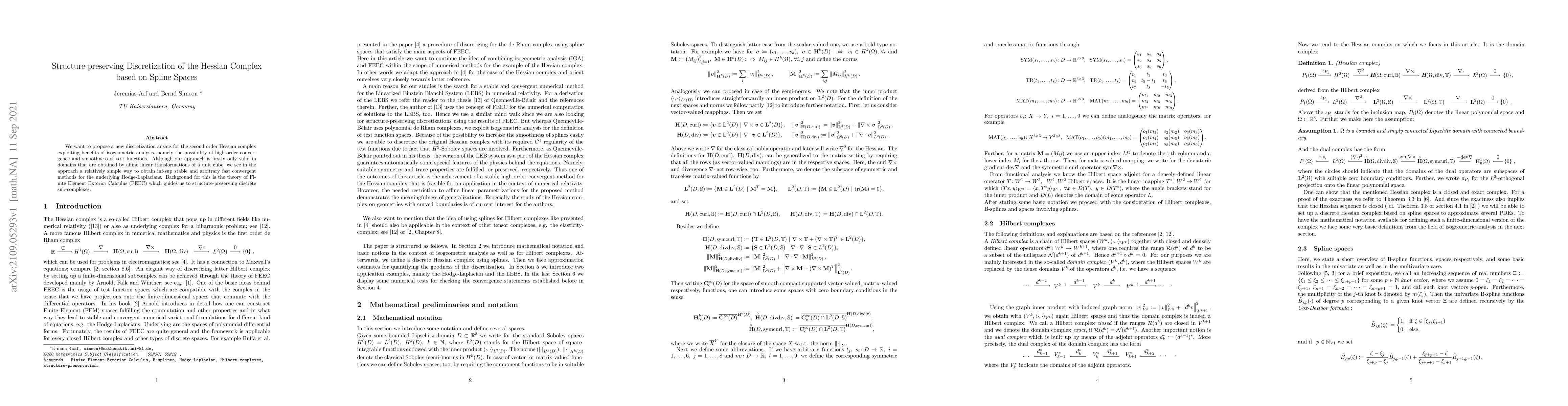 Thumbnail for Structure-preserving Discretization of the Hessian Complex based on
  Spline Spaces