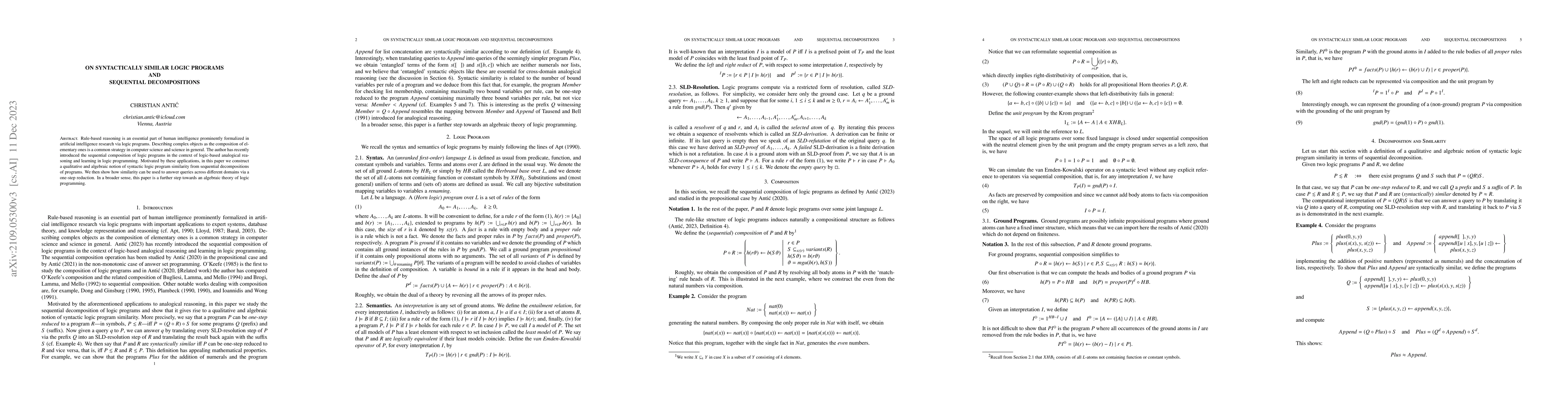 Thumbnail for On syntactically similar logic programs and sequential decompositions
