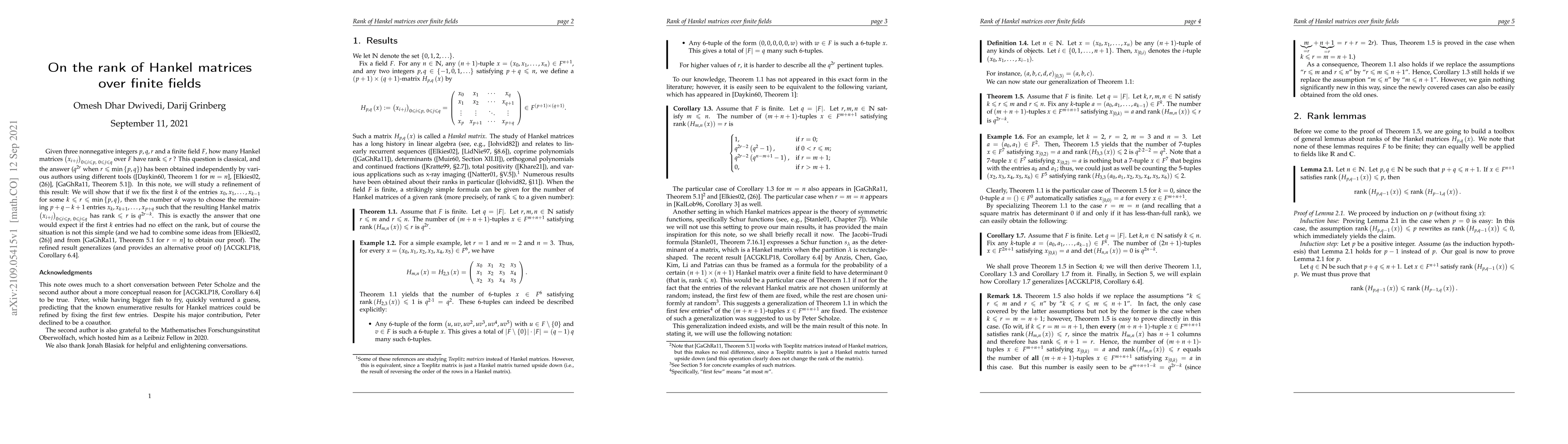 Thumbnail for On the rank of Hankel matrices over finite fields