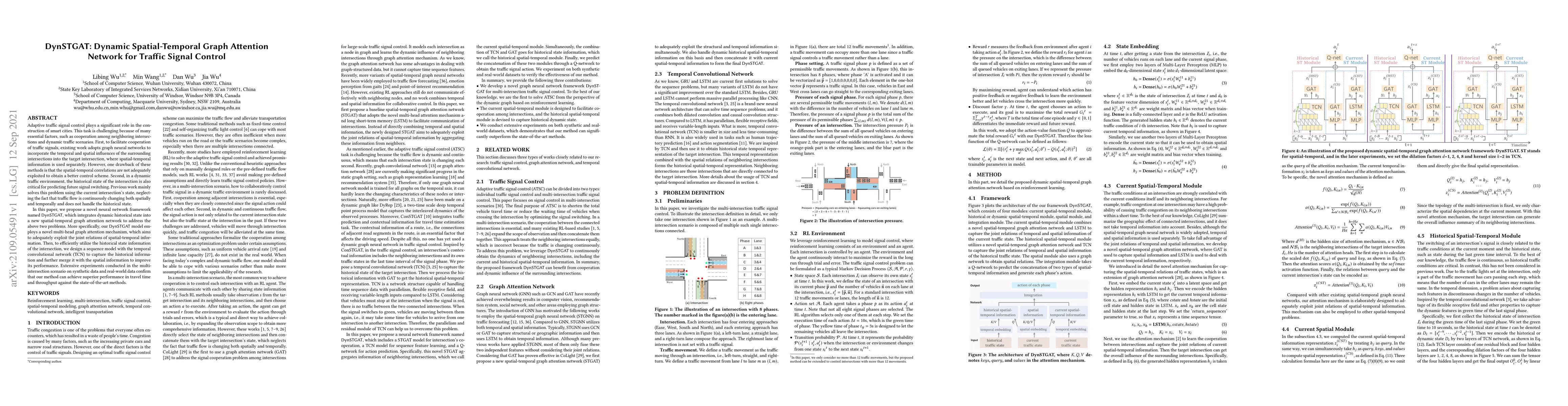 Thumbnail for DynSTGAT: Dynamic Spatial-Temporal Graph Attention Network for Traffic
  Signal Control