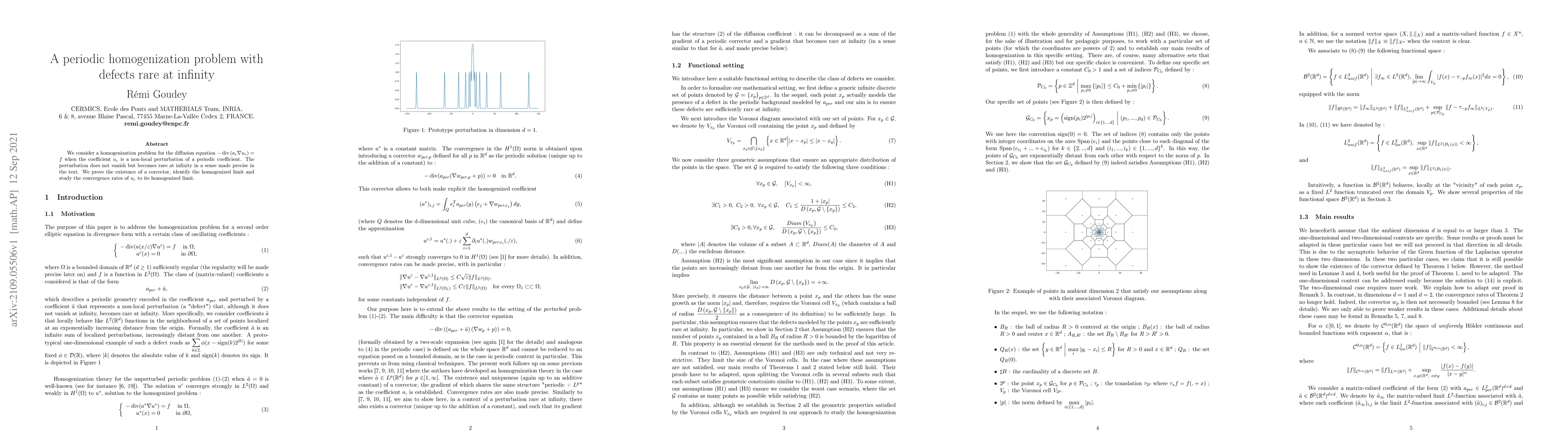 Thumbnail for A periodic homogenization problem with defects rare at infinity