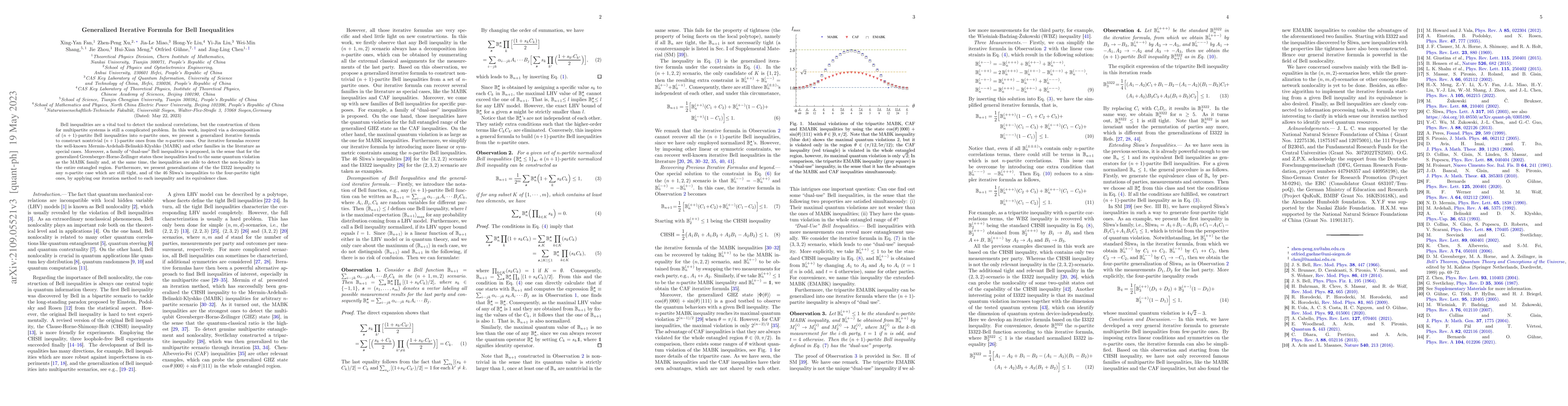 Thumbnail for Generalized Iterative Formula for Bell Inequalities