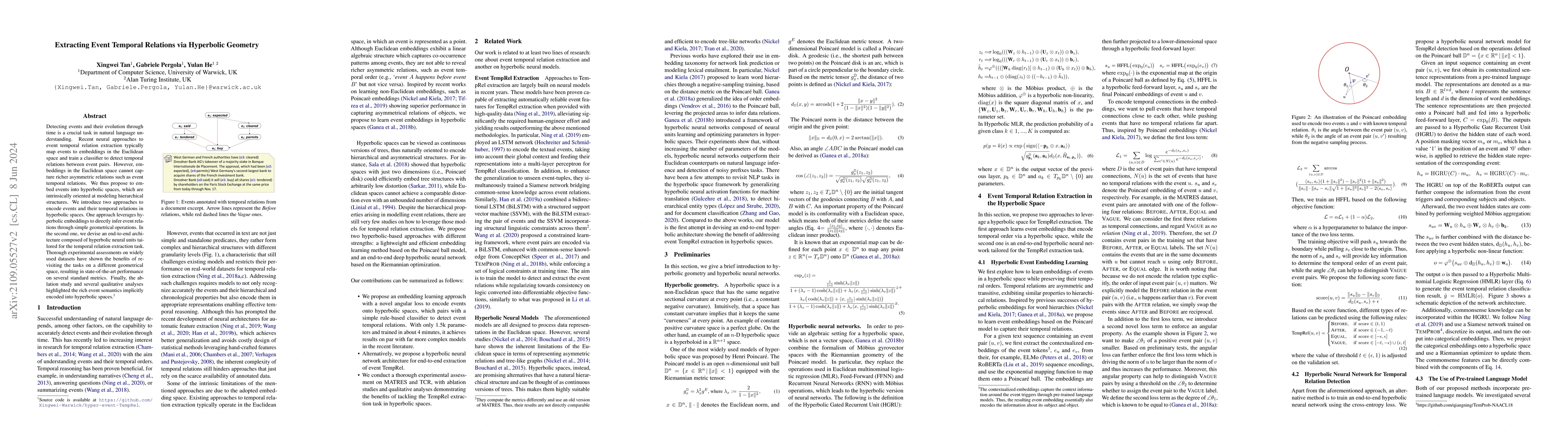 Thumbnail for Extracting Event Temporal Relations via Hyperbolic Geometry
