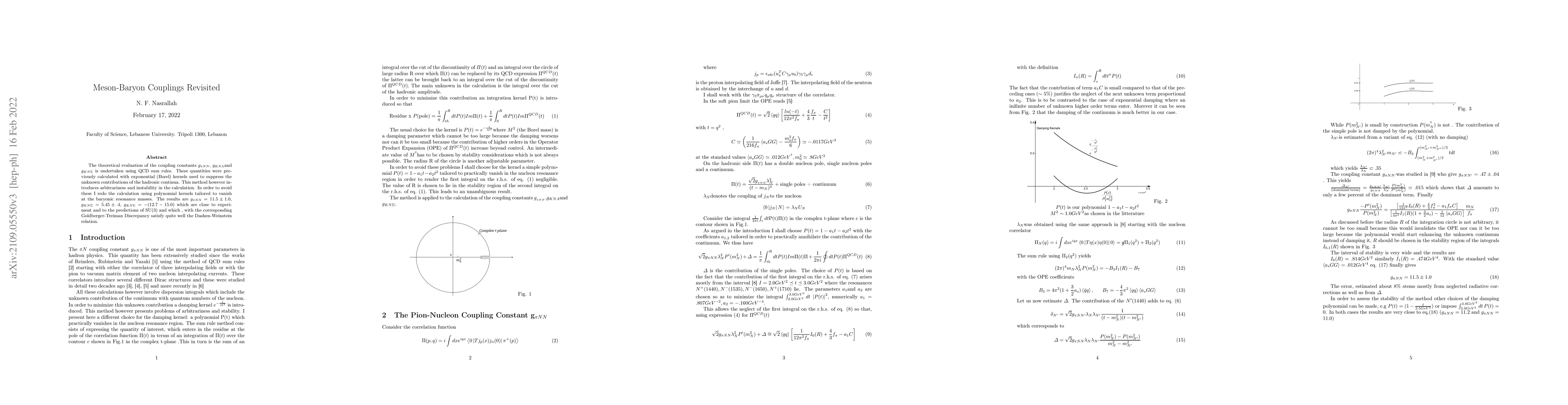 Thumbnail for Meson-Baryon Couplings Revisited