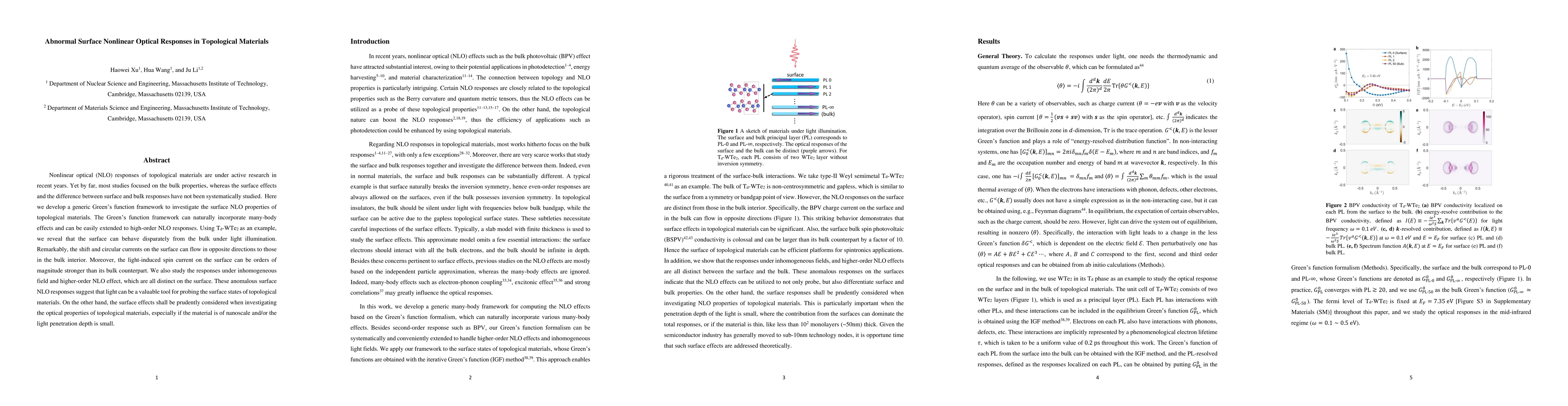Thumbnail for Abnormal Surface Nonlinear Optical Responses in Topological Materials