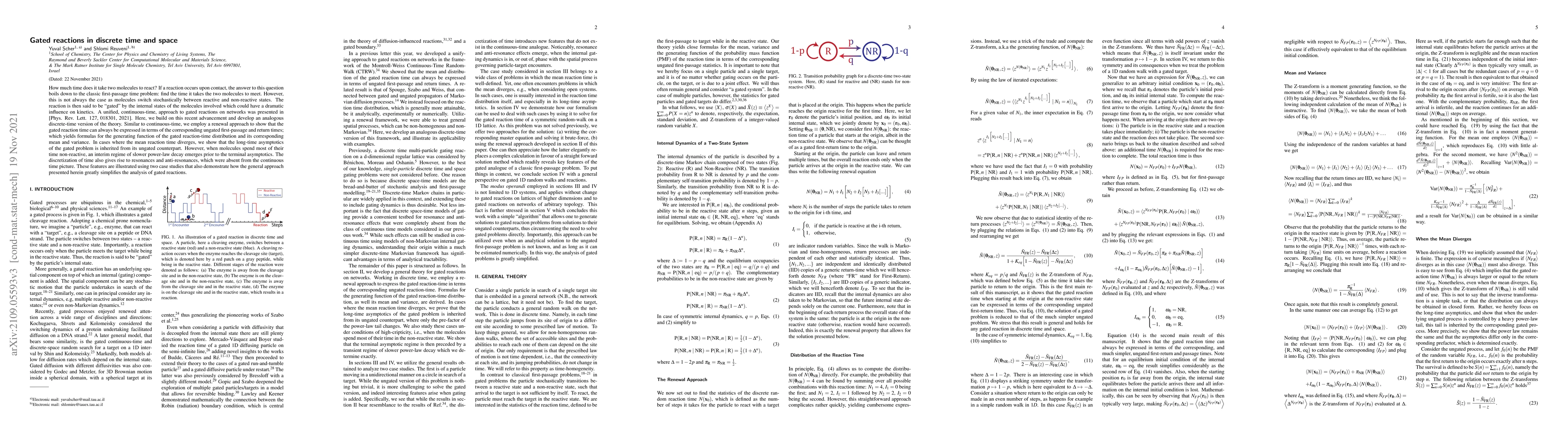 Thumbnail for Gated reactions in discrete time and space