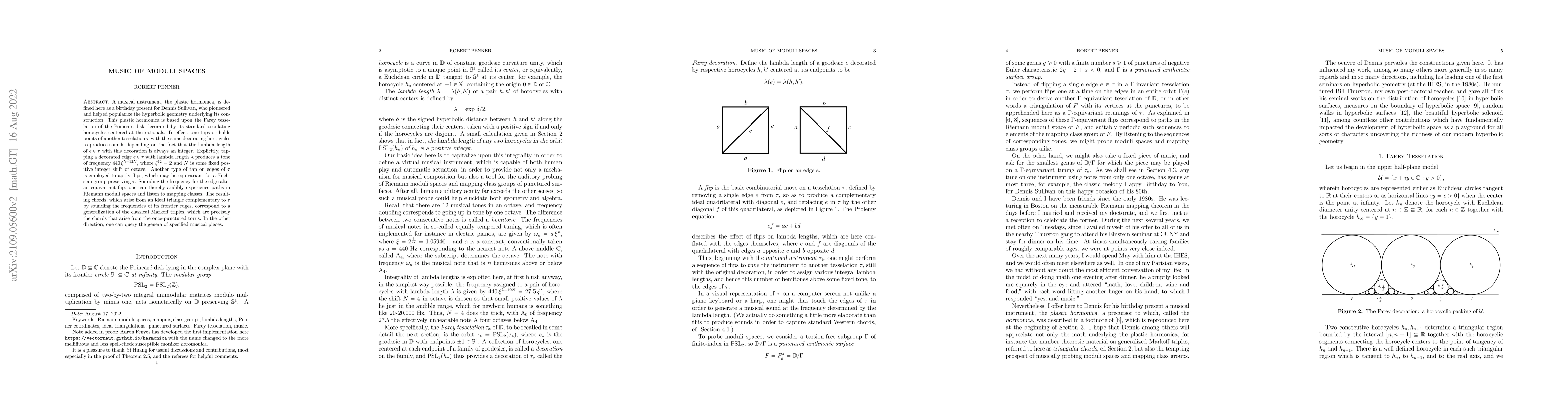 Thumbnail for Music of moduli spaces