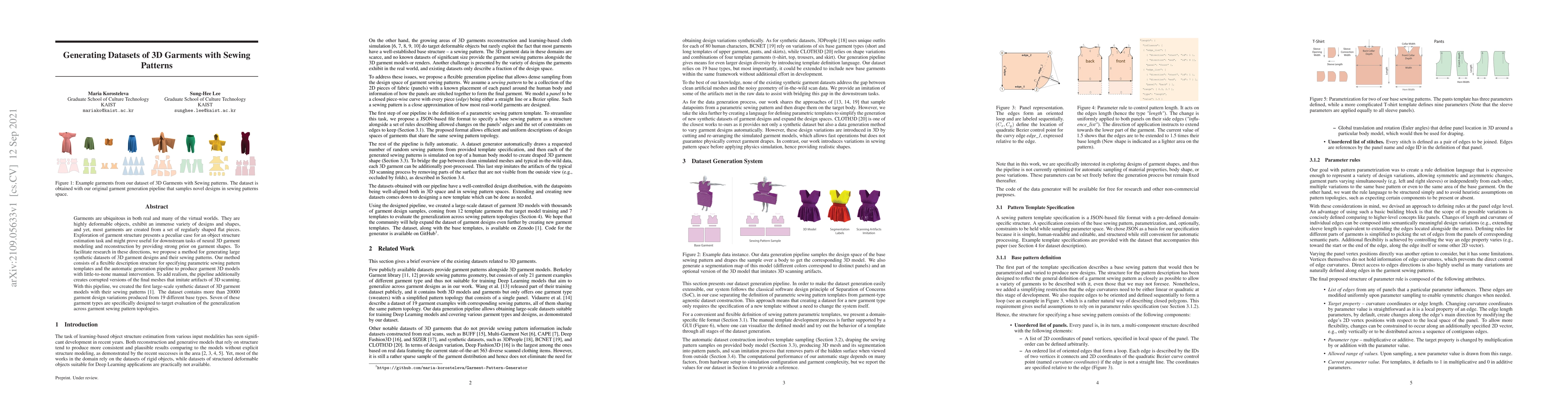 Thumbnail for Generating Datasets of 3D Garments with Sewing Patterns