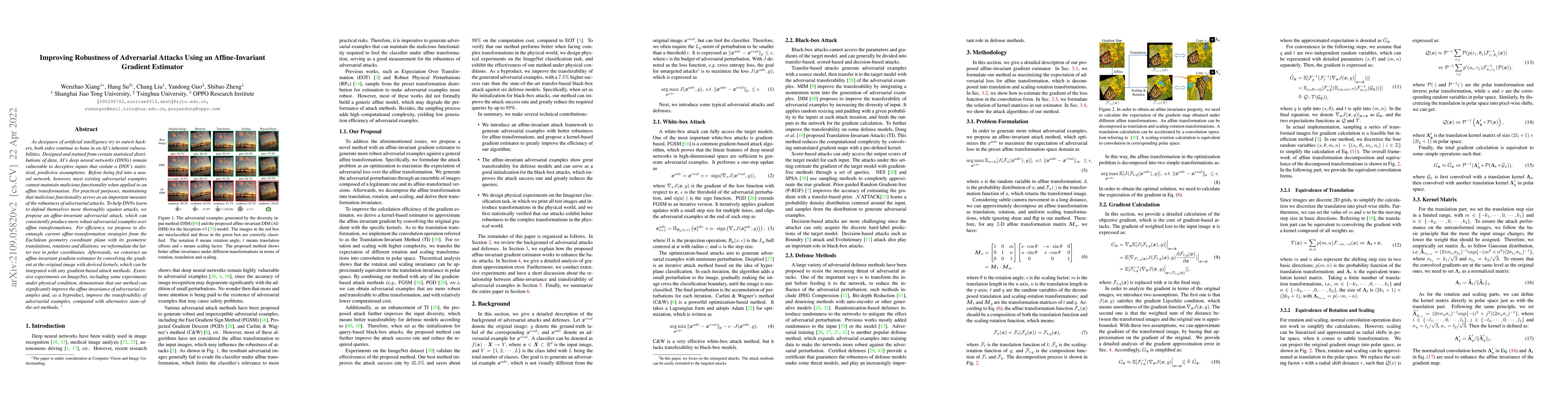Thumbnail for Improving the Robustness of Adversarial Attacks Using an
  Affine-Invariant Gradient Estimator