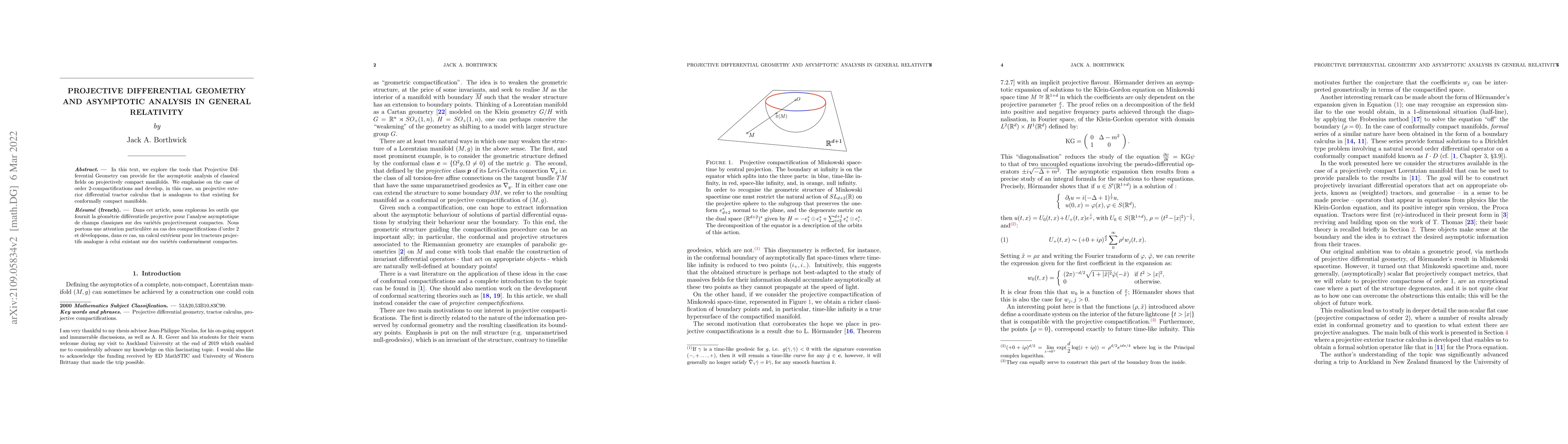 Thumbnail for Projective differential geometry and asymptotic analysis in General
  Relativity
