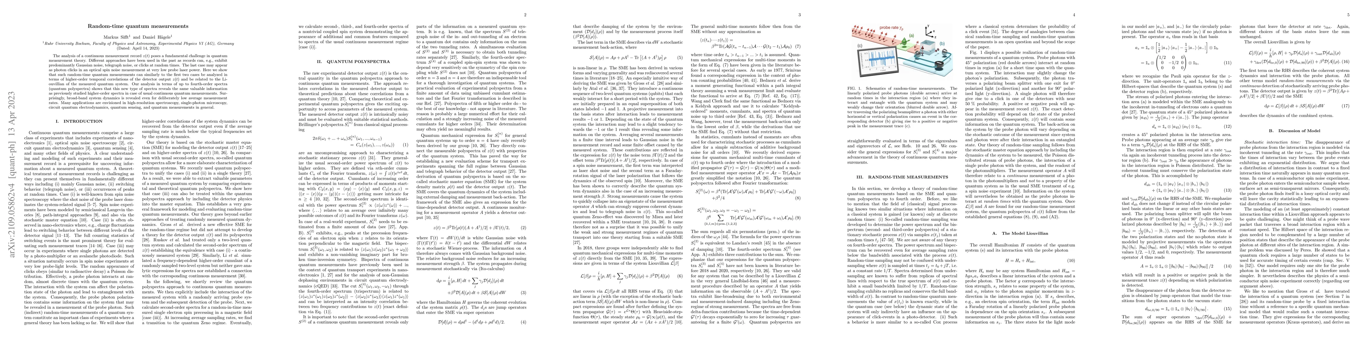 Thumbnail for Random-time quantum measurements
