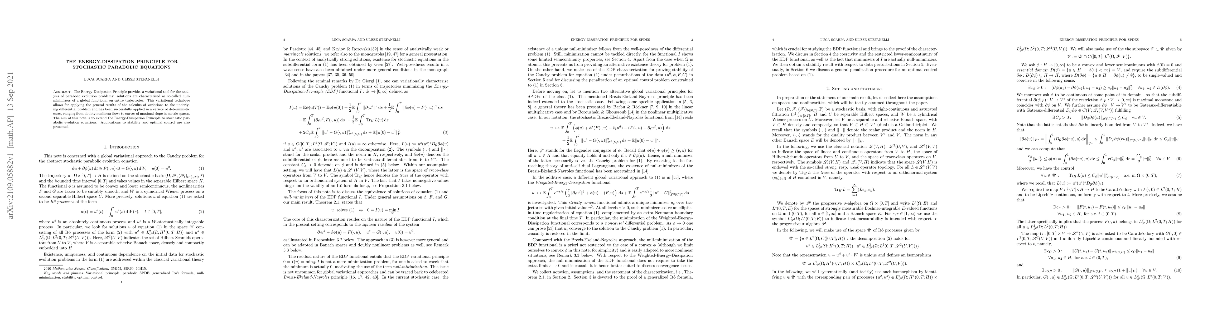 Thumbnail for The Energy-Dissipation Principle for stochastic parabolic equations