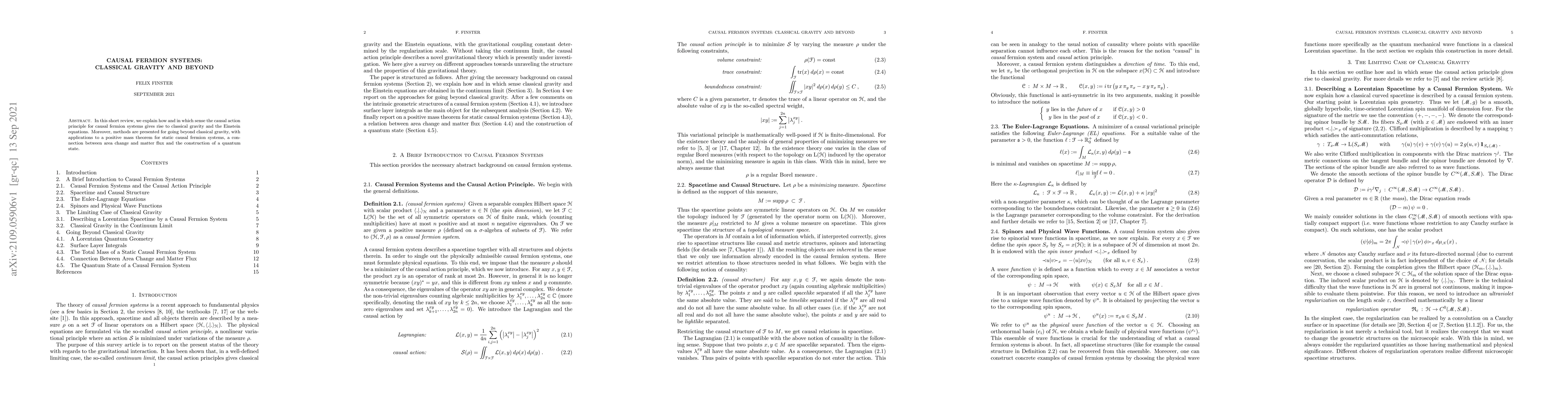 Thumbnail for Causal Fermion Systems: Classical Gravity and Beyond