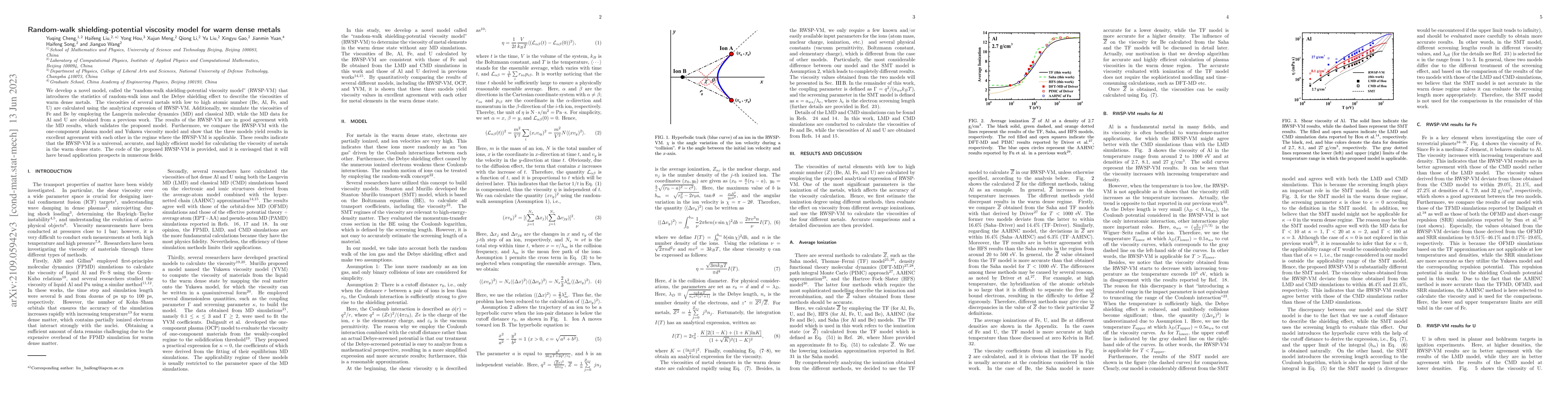 Thumbnail for Random-walk shielding-potential viscosity model for warm dense metals