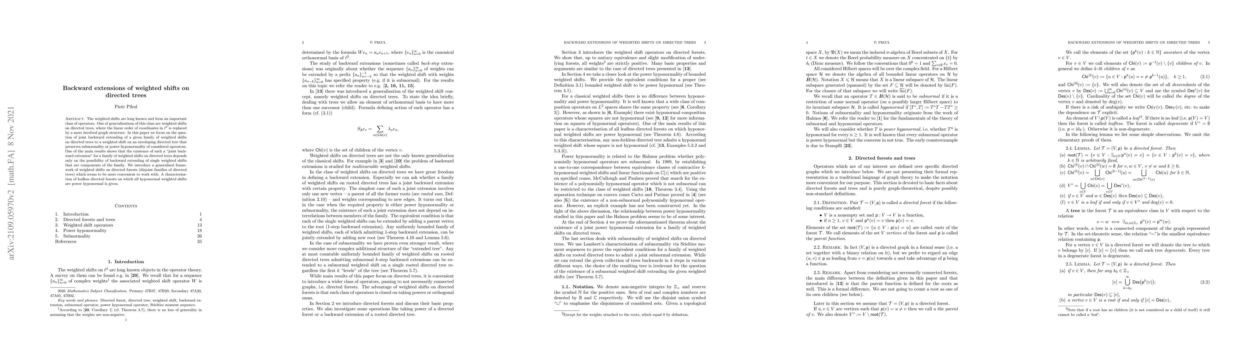 Thumbnail for Backward extensions of weighted shifts on directed trees