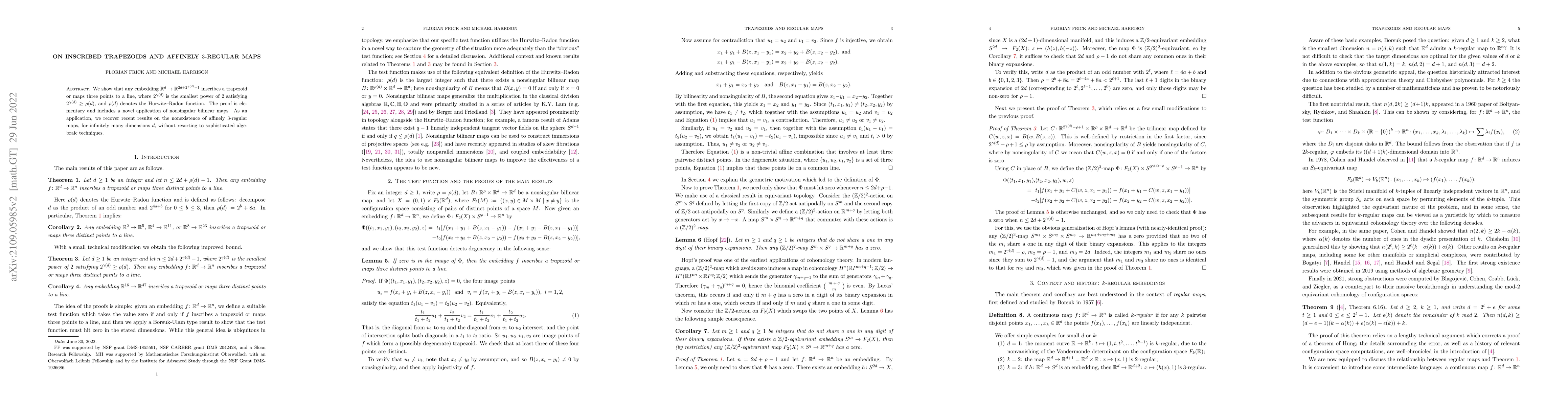 Thumbnail for On inscribed trapezoids and affinely 3-regular maps
