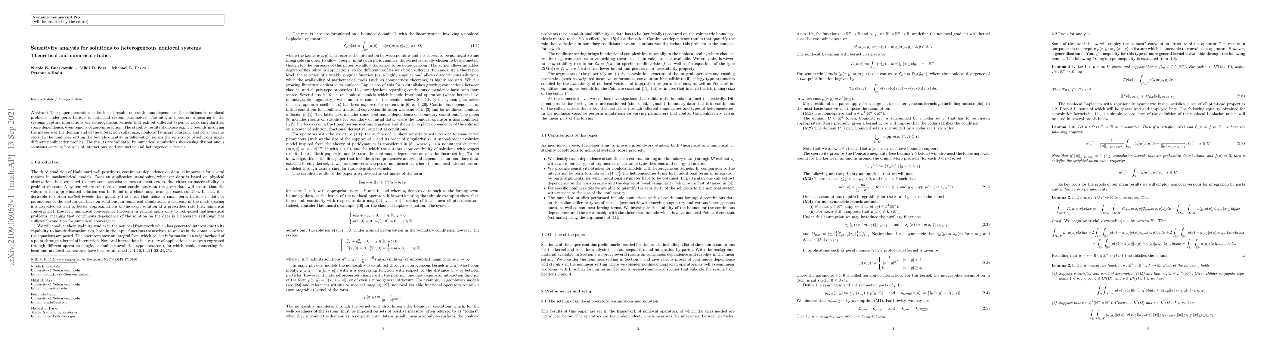 Thumbnail for Sensitivity analysis for solutions to heterogeneous nonlocal systems