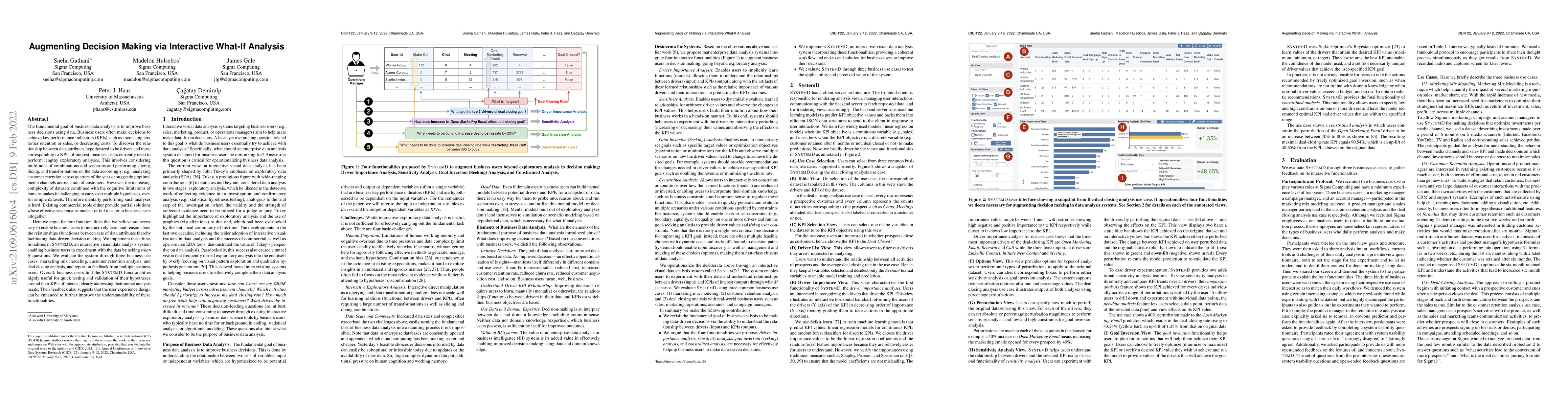 Thumbnail for Augmenting Decision Making via Interactive What-If Analysis
