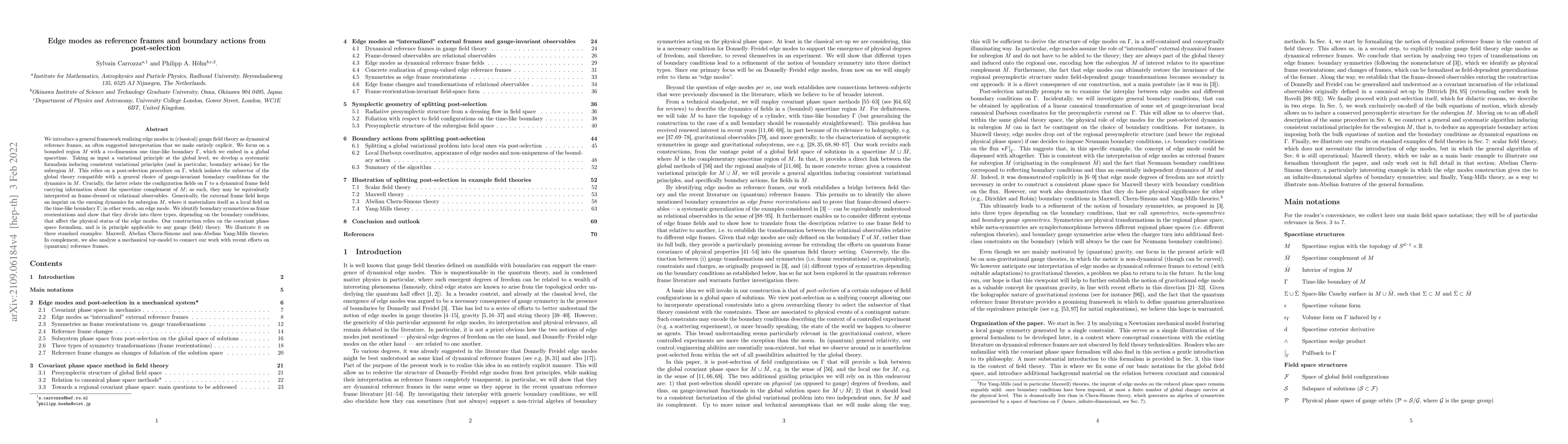 Thumbnail for Edge modes as reference frames and boundary actions from post-selection