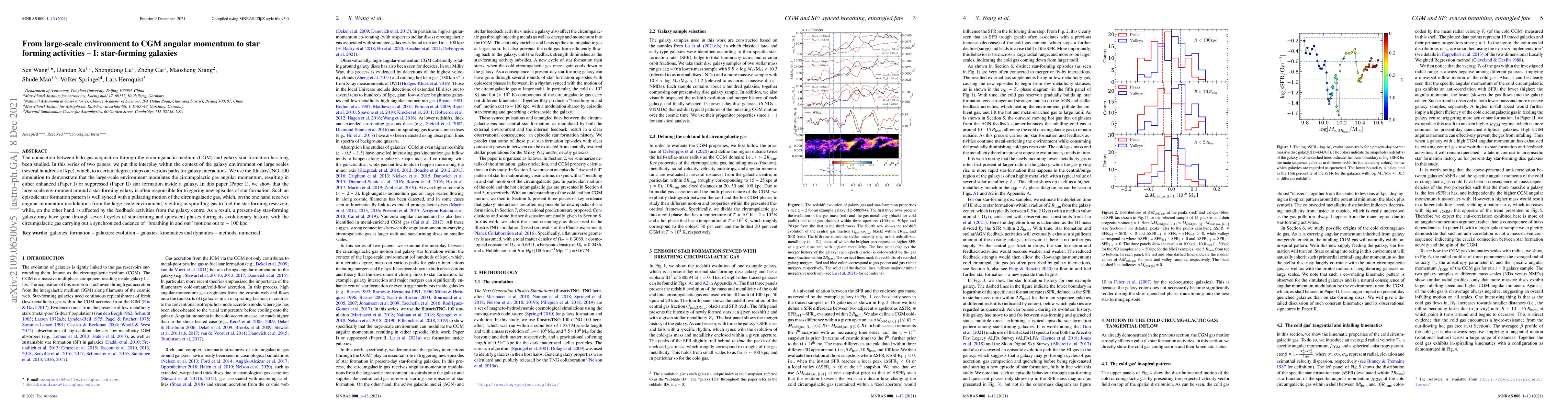 Thumbnail for From large-scale environment to CGM angular momentum to star forming
  activities -- I: star-forming galaxies