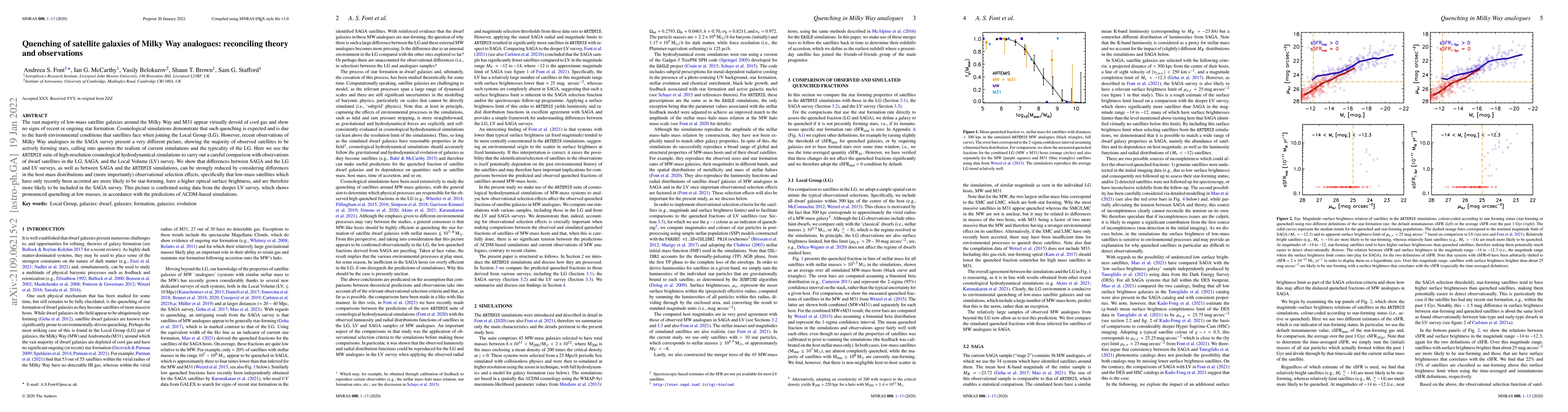 Thumbnail for Quenching of satellite galaxies of Milky Way analogues: reconciling
  theory and observations