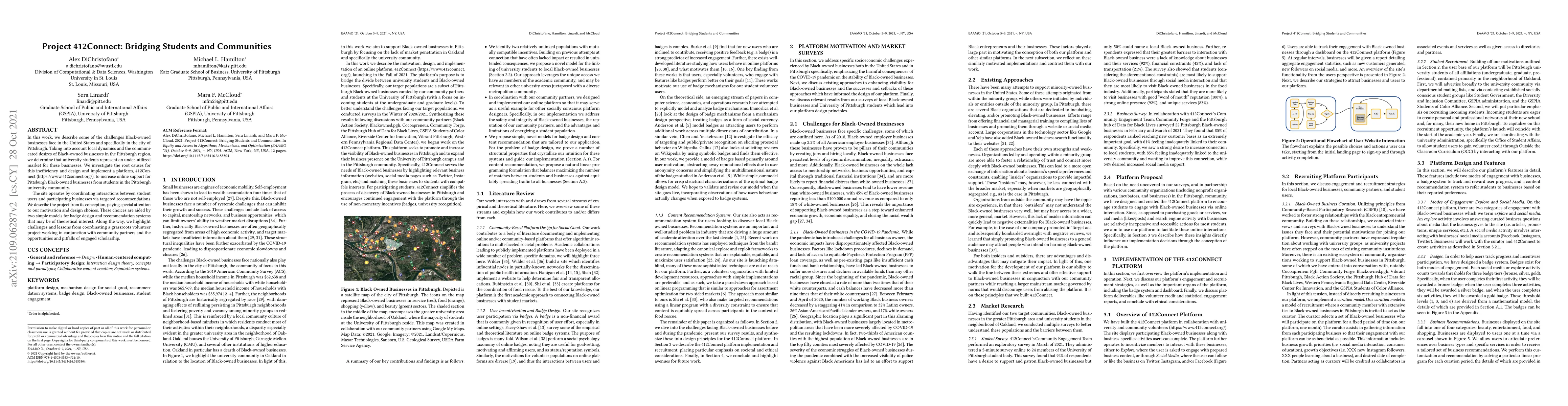 Thumbnail for Project 412Connect: Bridging Students and Communities