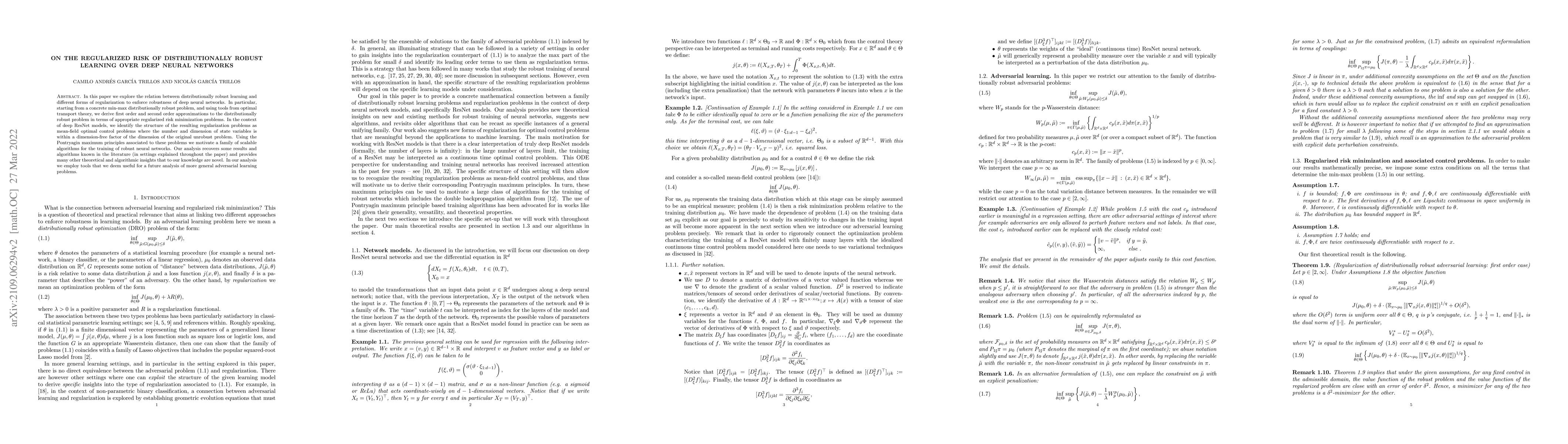 Thumbnail for On the regularized risk of distributionally robust learning over deep
  neural networks