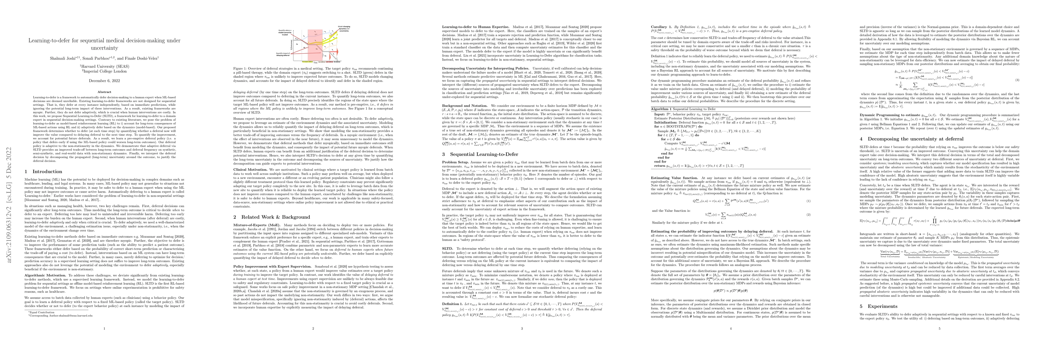 Thumbnail for Learning-to-defer for sequential medical decision-making under
  uncertainty