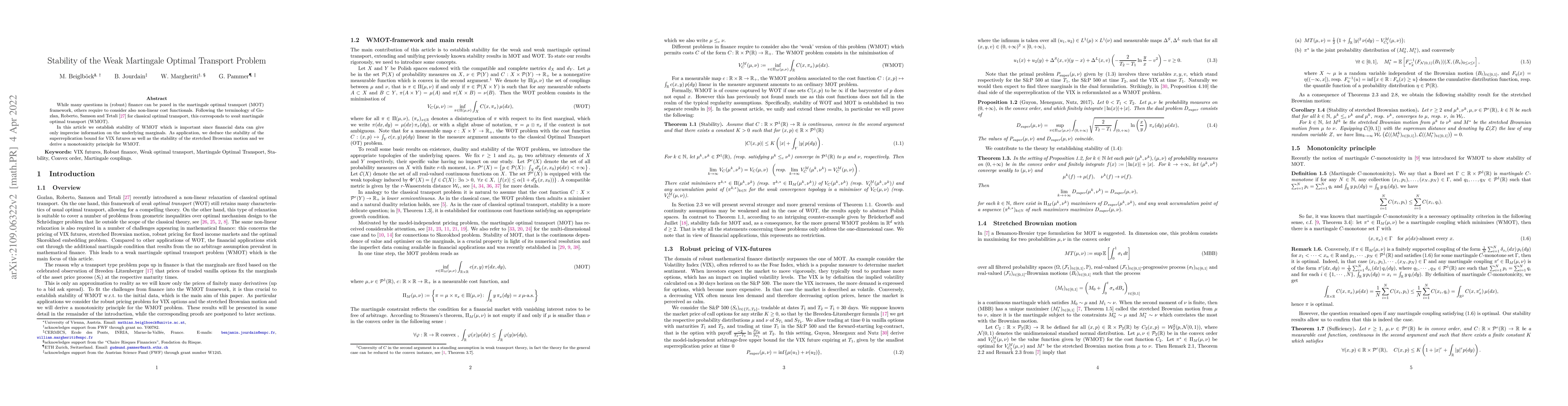 Thumbnail for Stability of the Weak Martingale Optimal Transport Problem