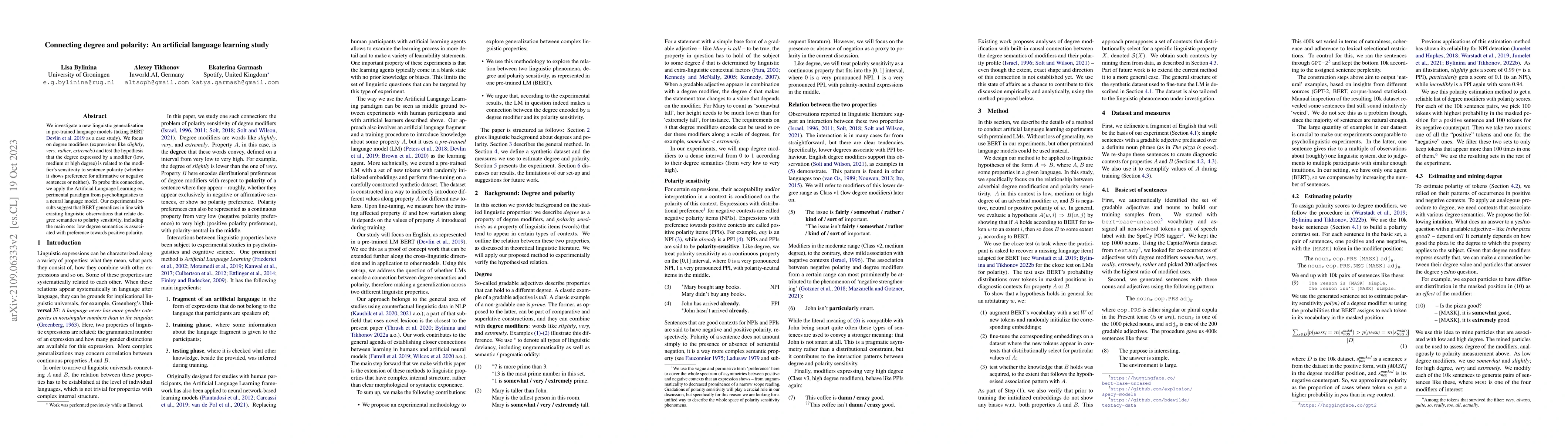 Thumbnail for Connecting degree and polarity: An artificial language learning study